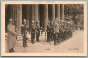 BERLIN GERMANY MILITARY PARADE WWI ERA ANTIQUE POSTCARD