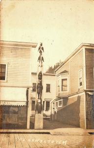 Wrangell AK Cancel  Gonya Totem Pole Photographers Studio RPPC Postcard