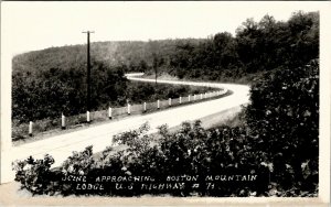 Arkansas RPPC View of US Hwy 71 Approaching Boston Mountain Postcard W11