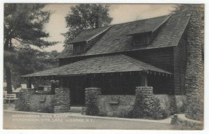 Lake Luzerne, New York, Vintage Postcard View of Northwoods Dude Ranch