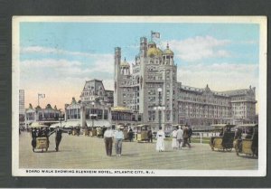 1919 Post Card Atlantic City NJ Blenheim Hotel & Boardwalk