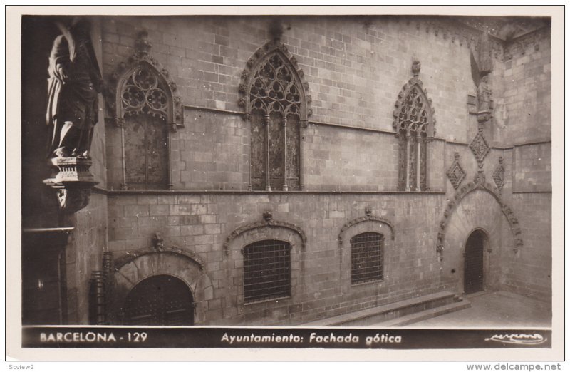 RP, Ayuntamiento: Fachada Gotica, Barcelona (Catalonia), Spain, 1920-1940s