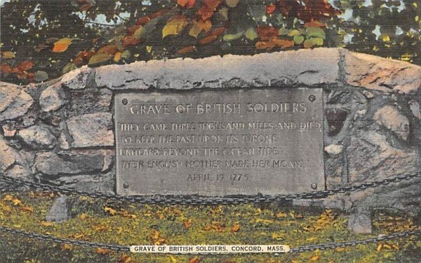 Grave of British Soldiers in Concord, MA