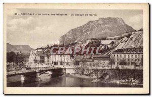 Old Postcard Grenoble The Garden Of The Dolphins Helmet Neron