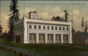 AYPE Alaska Yukon Expo Seattle Fire Dept HQs 1909 Postcard