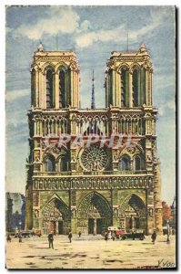 Old Postcard Paris Notre Dame