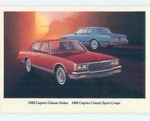 Unused 1982 car dealer ad CHEVROLET CAPRICE CLASSIC SEDAN & SPORT COUPE o8301@