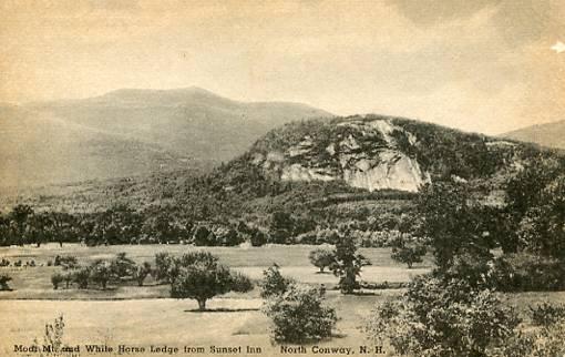 NH - North Conway. Moat Mtn. & White Horse Ledge from Sunset Inn (Albertype p...