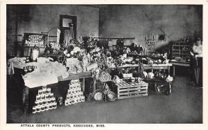 E21/ Kosciusko Mississippi Postcard c1910 Attala County Farm Products Food