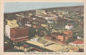 Aerial View of the Tunnel Plaza - Windsor, Ontario, Canada - pm 1947