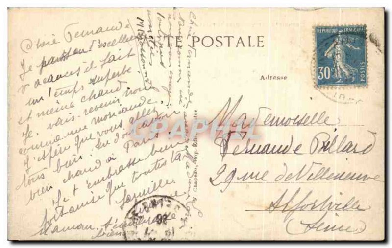 Postcard Old Prefailles dens Cave Cliff