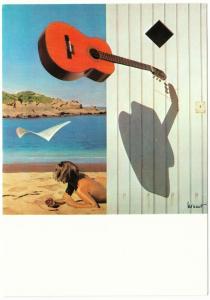 The Guitar - La Guitare by J P Henaut France Surreal Art Postcard