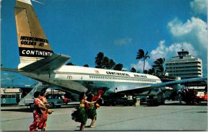 New Intercontinental Golden Fan Jet Honolulu HI Postcard PC40 #2