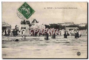 Old Postcard Royan La Grande Conche has high Maree