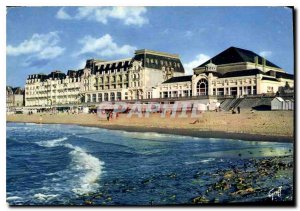 Postcard Modern Normandy Cabourg Calvados Beach Flowers Beach Casino and Hote...