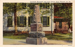 J68/ Point Pleasant West Virginia Postcard c1940s Cornstalk Monument 315