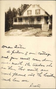 Home - Portland Maine Cancel - Casco Bay Island? Peaks? Real Photo Postcard