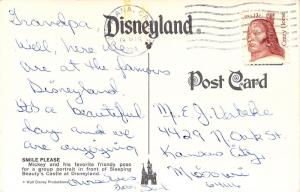 Disneyland, Mickey and Friends at Sleeping Beauty Castle, Vintage Postcard