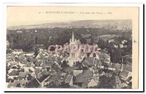 Montfort L & # 39Amaury Old Postcard View Towers taken