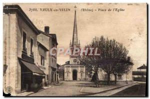 Vaux en Velin - Square Church - Old Postcard