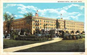 Bay City Michigan birds eye view showing Wenonah Hotel antique pc Y14880