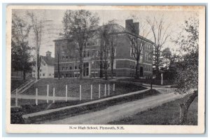 1922 New High School Campus Dirt Road Chimney Plymouth New Hampshire NH Postcard 