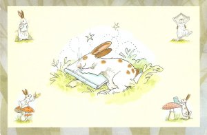 The reader rabbit Nice modern English advertising postcard