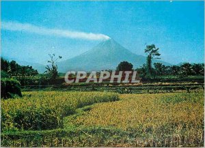 Postcard Modern Merapi Vulcano Near Yogyakarta Indonesia