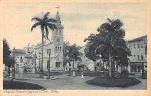 Bahia Brazil view of Praca da Piedade and church antique pc Z22467