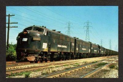 OH Penn Central Railroad Train CLEVELAND OHIO Postcard