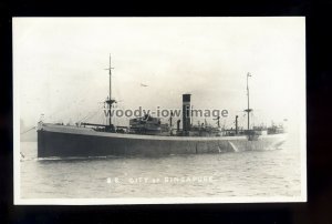 bf675 - Ellerman Cargo Ship - City of Singapore - postcard by B Feilden