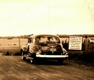 RPPC New Brunswick Canada Magnetic Hill Vintage Cars Gravity Hill UNP Postcard