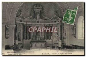 Old Postcard Interior of Herbault & # 39Eglise