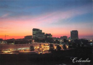 2~4X6 Postcards Columbia, SC South Carolina NIGHT SKYLINE & Vietnam War Memorial