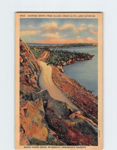 Postcard Looking North From Silver Creek Cliff Lake Superior Minnesota USA