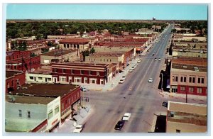 c1960s Bird's Eye View Business Section Looking North Clovis New Mexico Postcard