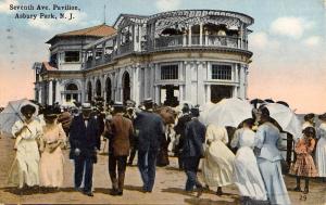 Asbury Park New Jersey Seventh Ave Pavilion Street View Antique Postcard K59640