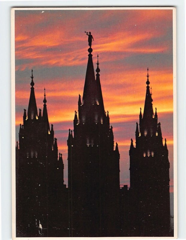 Postcard Church of Jesus Christ of Latter Day Saints Temple Salt Lake City Utah