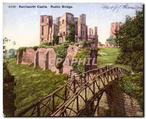 Great Britain Great Britain Postcard Old Rustic Bridge Kenilworth castle