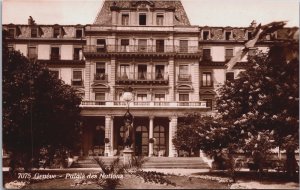 Switzerland Geneva, Geneve Palais des Nations Vintage RPPC C173