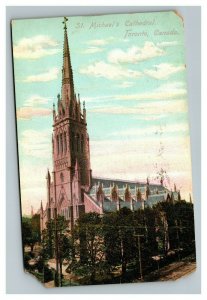 Vintage 1908 Postcard Panoramic View of St. Michael's Cathedral Toronto Canada