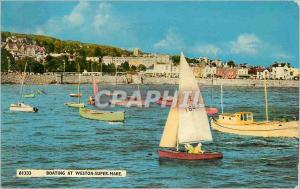 Postcard Modern Boating at Weston Super Mare Charter