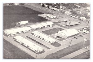 White House Inn Abilene Kansas Aerial View Postcard