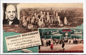 Toffenetti Restaurant Broadway New York City Vintage Postcard C098