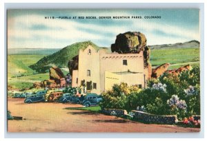 Vintage Pueblo At Red Rocks, Denver Mountain Parks, Colo. Postcard P60E