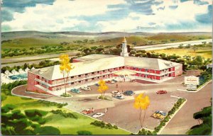 Vtg Greenwich Connecticut CT New Englander Motor Hotel 1950s Unused Postcard