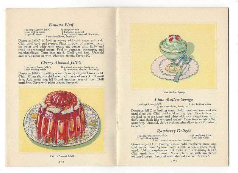 Thrifty Jell-O Recipe 1931 Illustrated Advertising Cookbook 