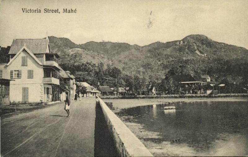 seychelles, MAHE, Victoria Street (1910s) Ohashi