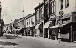 Ede Netherlands Grote Straat Street Scene Real Photo Antique Postcard J75150