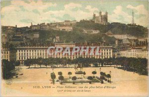 Postcard Old Lyon Place Bellecour One of the Most Beautiful Europe